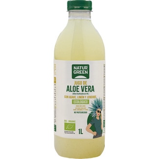 NATURGREEN jugo de aloe vera con agave, limón y jengibre ecológico Flasche 1 l