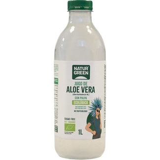NATURGREEN Aloe-Vera-Saft mit Fruchtfleisch nicht pasteurisiert Flasche 1 l