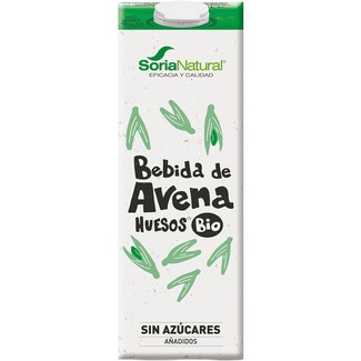 SORIA NATURAL Huesos bebida de avena ecológica sin azúcares añadidos brik 1 l