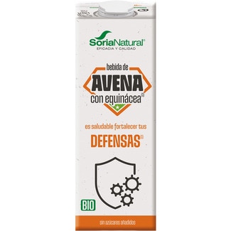 SORIA NATURAL bebida de avena con equinácea ecológica sin azúcares añadidos brik 1 l saludable para fortalecer tus defensas