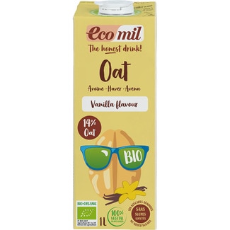 ECOMIL Oat bebida de avena ecológica sabor vainilla sin azúcares añadidos brik 1 l