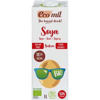 ECOMIL bebida de soja ecológica sin azúcares brik 1 l