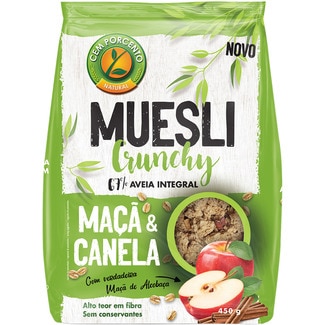 CEM PORCENTO muesli crunchy 67% avena integral con maca y canela bolsa 450 g
