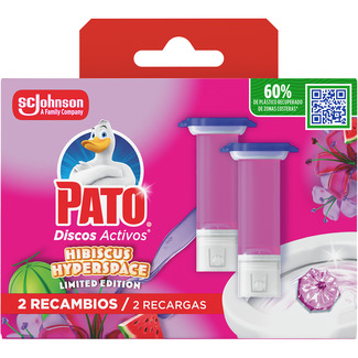 PATO desinfectante WC discos activos Hibiscus Hyperspace Edición Limitada Nachfüllpackung 2 Einheiten