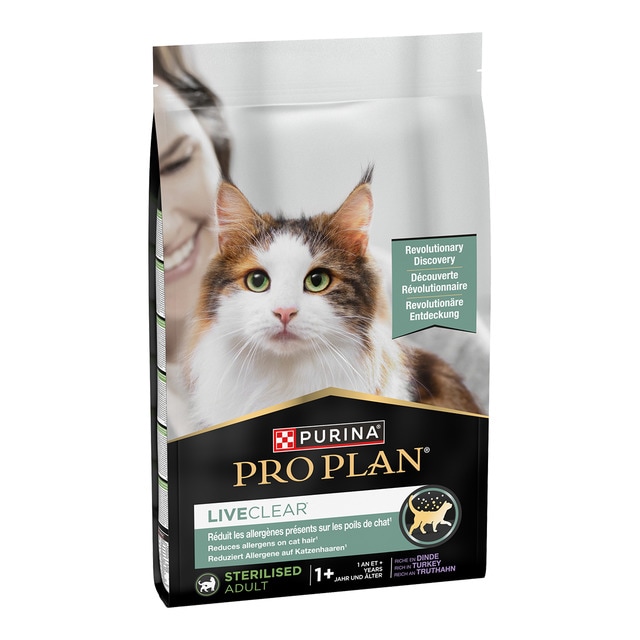 Purina Pro Plan - Pienso para gatos adultos esterilizados Purina Pro Plan Liveclear pavo 1,4 kg