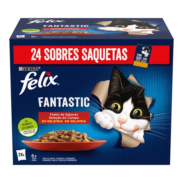 Felix Fantastic - Comida húmeda para gatos Félix Fantastic Festín de sabores
