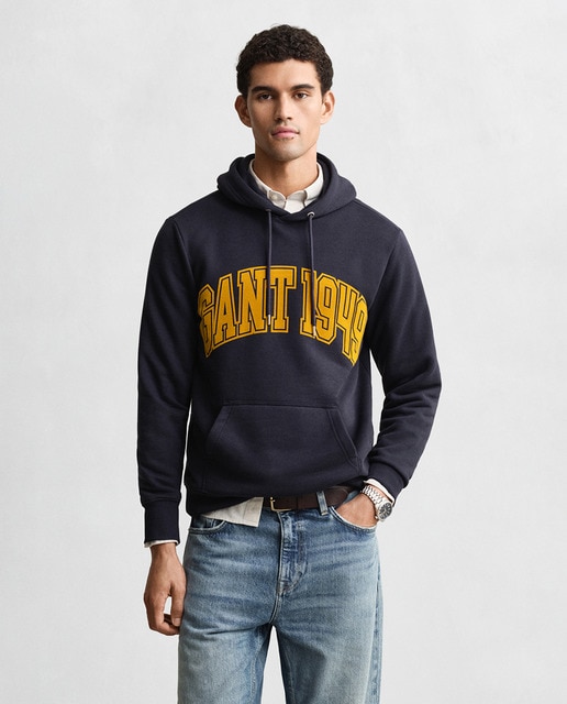 Gant - Sudadeera de hombre estampado pecho manga larga tallas grandes.