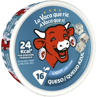 LA VACA QUE RIE queso fundido con queso semicurado light 16 porciones caja 250 g