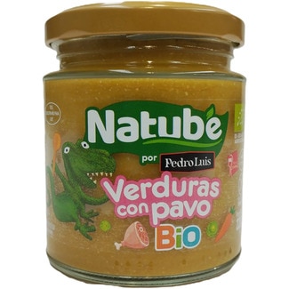 NATUBE BIO tarrito de verduras con pavo ecológico sin gluten desde 6 meses 220 g
