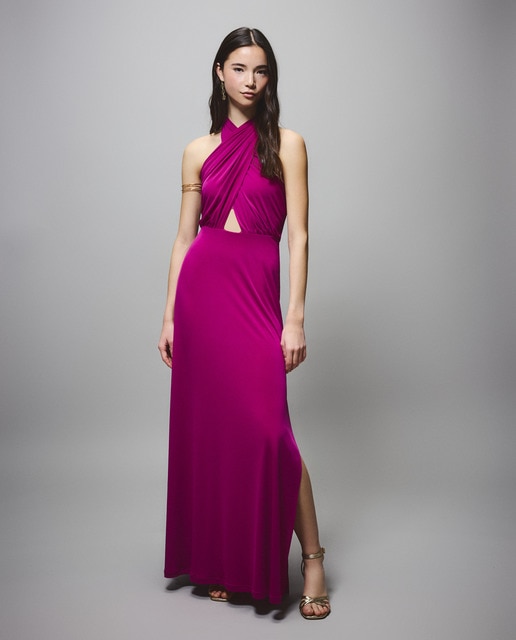 Green Coast - Vestido cut out con lazo.