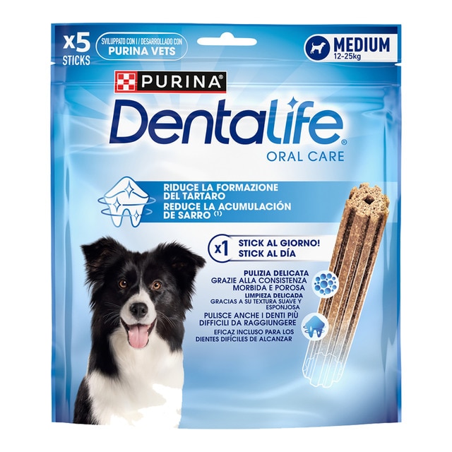 Purina Dentalife – Snack dental para perros medianos Purina DentaLife Daily Oral Care. Talla 5 sticks