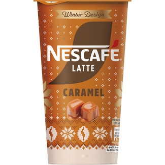 NESCAFE LATTE Caramel Milchgetränk mit Kaffee und Karamell glutenfrei Becher 205 ml