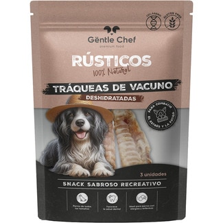 GËNTLE CHEF tráqueas de vacuno deshidratadas para perros bolsa 3 unidades