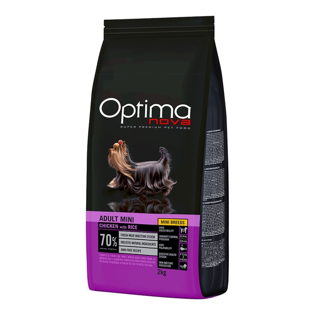 Optima Nova – Pienso para perros adultos pequeños Óptima Nova Mini pollo y arroz 2 kg.