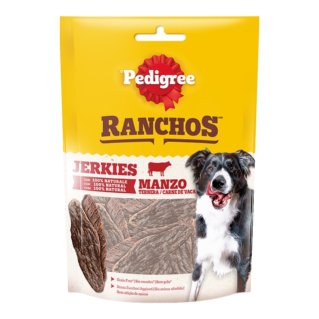 Pedigree – Snack para perros adultos Pedigree Ranchos Originals ternera 70 g.
