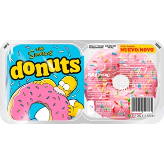 Donuts Bolo Coberto Simpsons 2 unidades embalagem 100 g