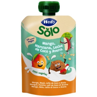 Hero HB Solo Saqueta de Fruta Manga, Aveia e Leite de Coco embalagem 100 g