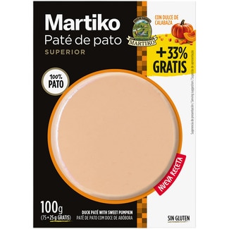 MARTIKO Entenleberpastete Premiumqualität mit Kürbisgelee Behälter 75 g +33% gratis