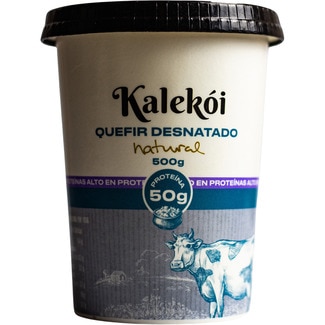 KALEKOI kéfir natural desnatado alto en proteínas envase 500 g