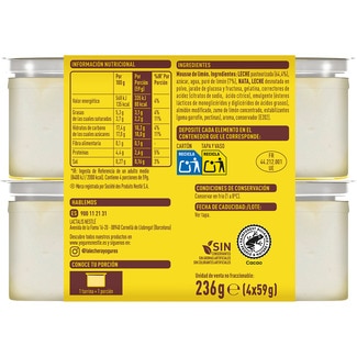 Mousse de limón pack 4 unidades 59 g - La Lechera