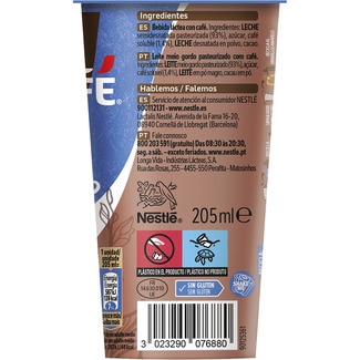 Cappuccino bebida láctea de café y cacao sin gluten vaso 205 ml - Nescafe Latte