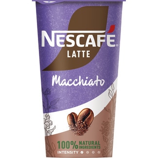 NESCAFE LATTE Macchiato bebida láctea de café sin gluten vaso 205 ml