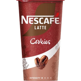 NESCAFE LATTE Cookies bebida láctea de café y sabor a galleta sin gluten vaso 205 ml