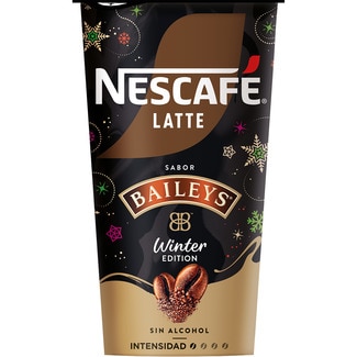 NESCAFE LATTE Baileys bebida láctea de café sabor baileys sin alcohol sin gluten vaso 215 g