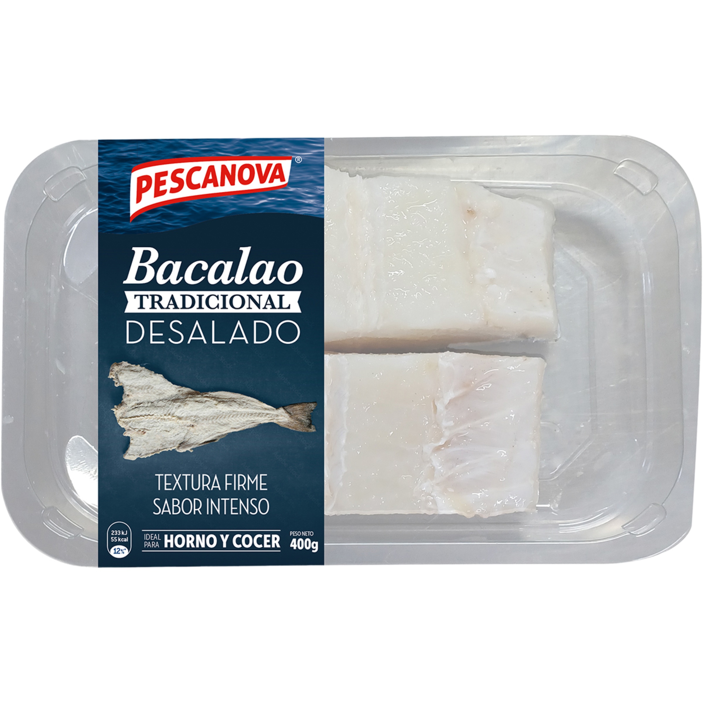 porciones de bacalao desalado tradicional