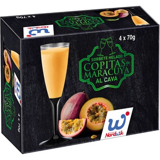 NORDWIK sorbete de maracuyá al cava 4 copitas estuche 380 ml