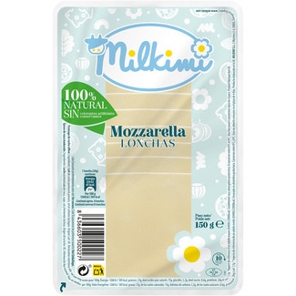 MILKIMI queso mozzarella en lonchas envase 150 g