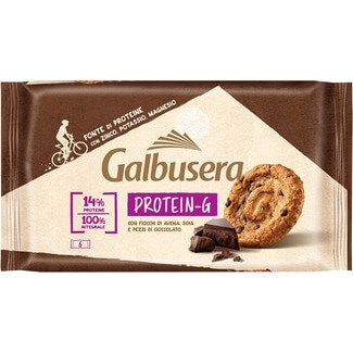 GALBUSERA cookies proteicas con harina de avena, soja y pepitas de chocolate Behälter 300 g