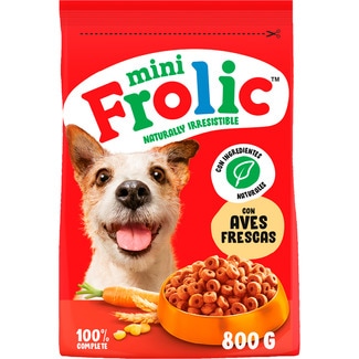 FROLIC MINI pienso para perros adultos de razas pequeñas con pollo, verduras y cereales bolsa 800 g