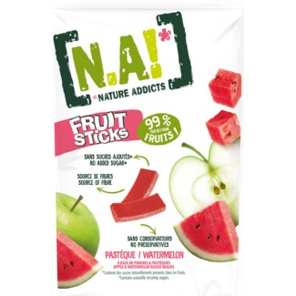 Natures Addicts Tiras de Fruta Melancia embalagem 35 g