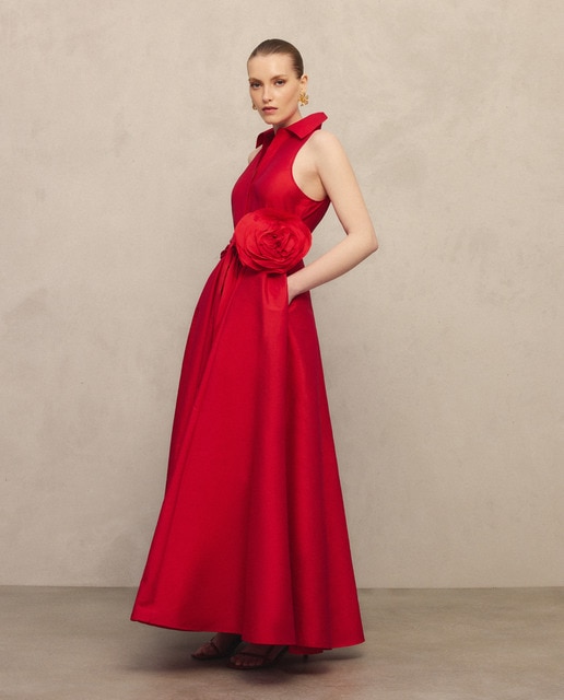 Woman Fiesta El Corte Inglés - Vestido largo con volumen.