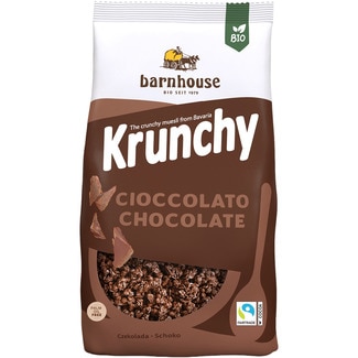 BARNOHOUSE cereales de desayuno muesly krunchy avena crujiente con chocolate Tasche 375 g