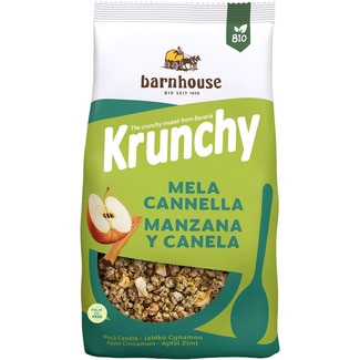 BARNHOUSE muesli crujiente de manzana y canela ecológico de Bavaria Tasche 375 g sin aceite de palma