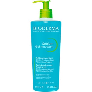 BIODERMA limpiador facial sin jabón Sébium gel moussant para piele grasa o acnéica Dosierspender 500 ml