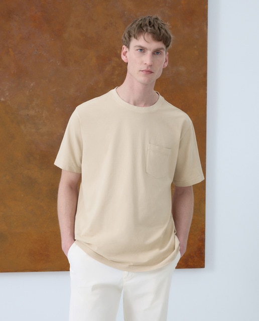 Emidio Tucci - Camiseta de hombre manga corta jersey garment dye.
