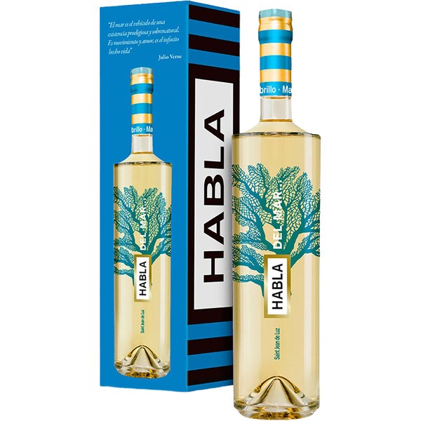 DEL MAR vino blanco blanco submarino con fermentación bajo el mar botella 75 cl - Habla