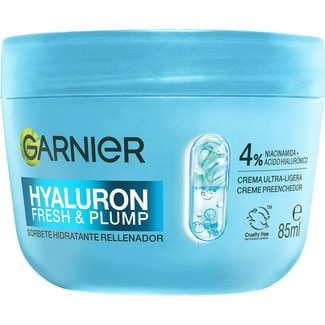 GARNIER crema ultra ligera sorbete hidratante rellenador con ácido hialurónico y niacinamida Schale 85 ml para todo tipo de pieles