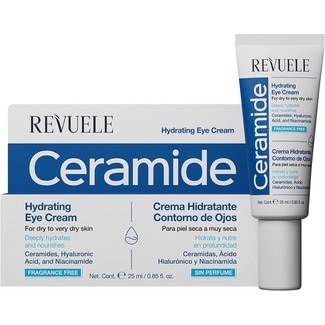 REVUELE crema hidratante contorno de ojos Ceramide para piel de seca a muy seca sin perfume Rohr 25 ml con ceramidas, ácido hialurónico y niacinamida
