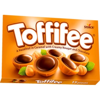 Toffifee Bombons de Avelã com Recheio de Nougat e Chocolate embalagem 125 g