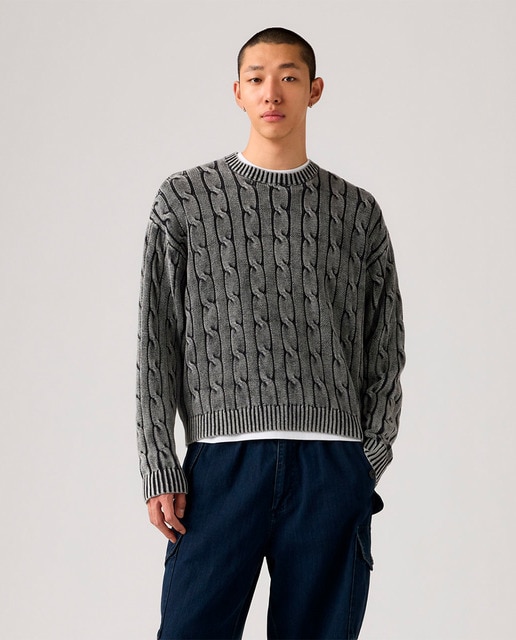 Levi's - Jersey de hombre de ochos con cuello redondo.