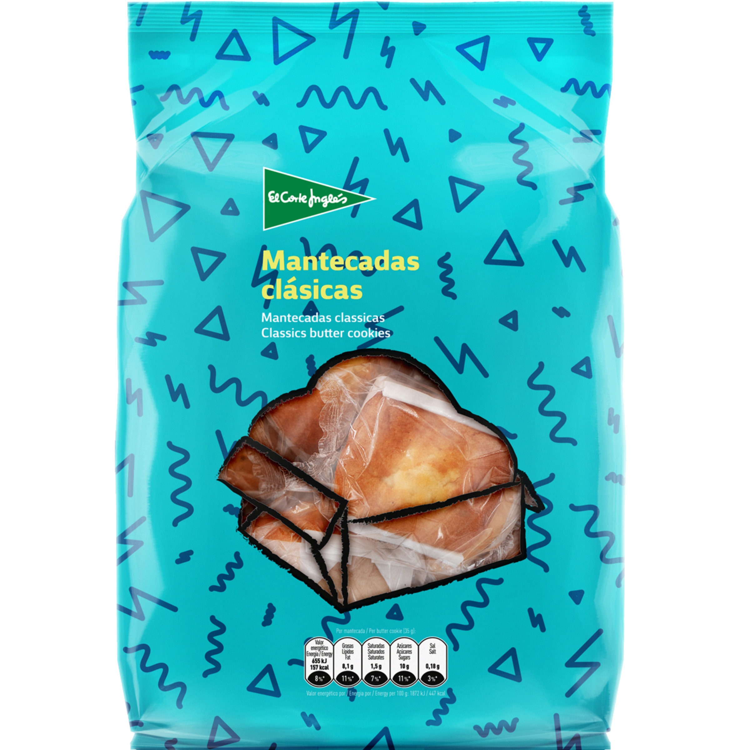 mantecadas clásicas envasadas individualmente 15 unidades aproximadamente