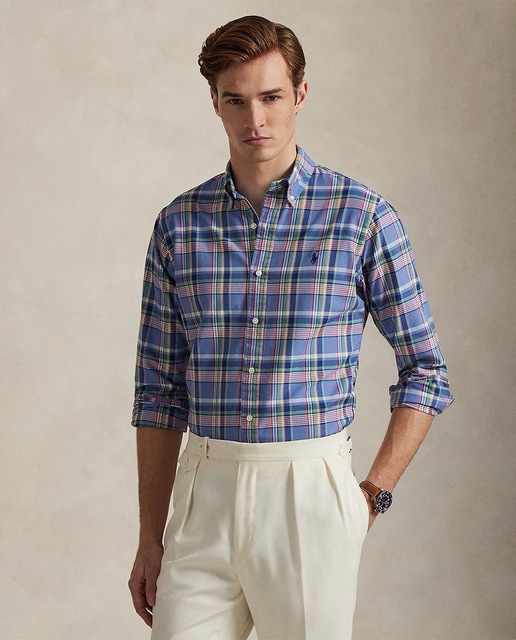 Polo Ralph Lauren - Camisa Oxford de hombre Custom Fit de cuadros.