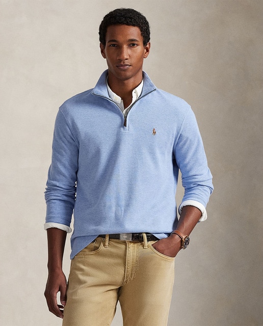 Polo Ralph Lauren - Jersey de hombre de media cremallera de algodón.