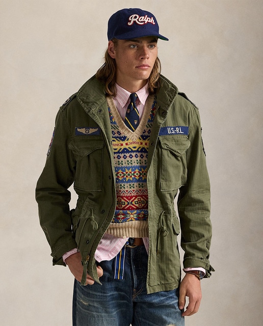 Polo Ralph Lauren - Parka de hombre de algodón con parches.