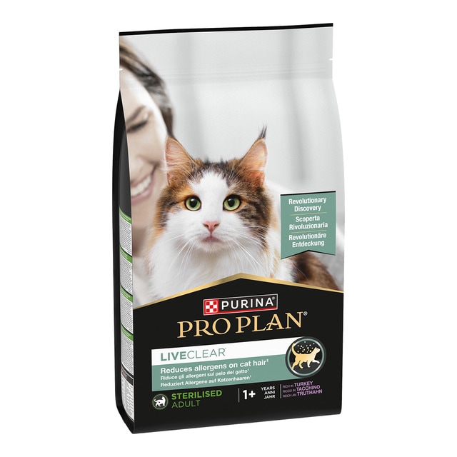 Purina Pro Plan - Pienso para gatos adultos esterilizados Purina Pro Plan Liveclear pavo 1,4 kg