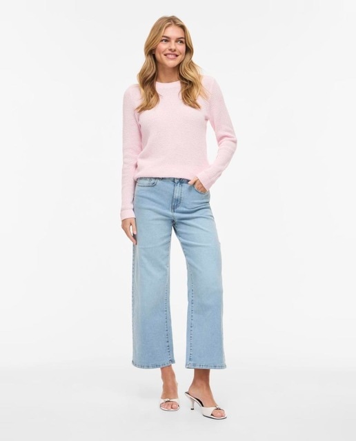 Vila - Pantalón vaquero ancho de mujer.